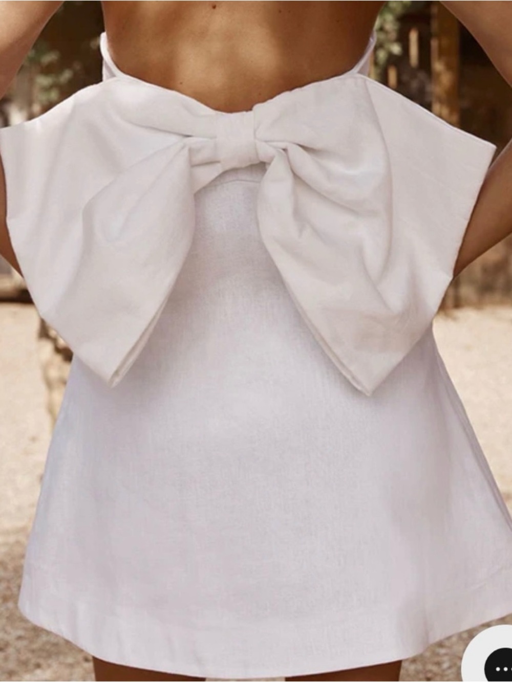 White Bow-Back Dress - Women